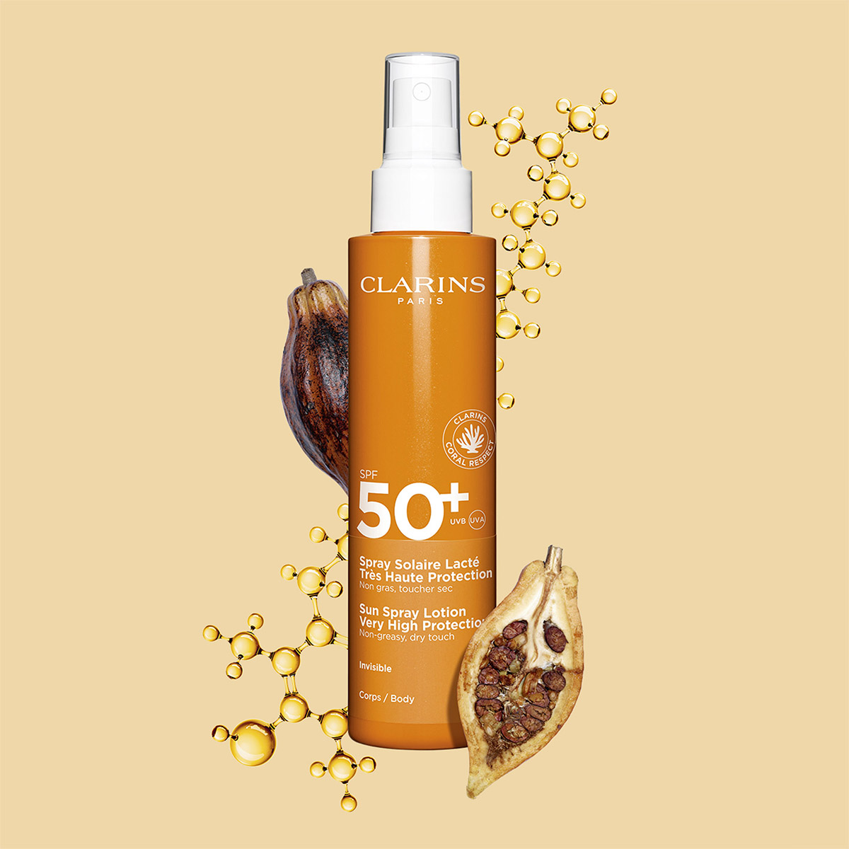 Spray Solar L&aacute;cteo Muy Alta Protecci&oacute;n SPF50+ CLARINS image number null