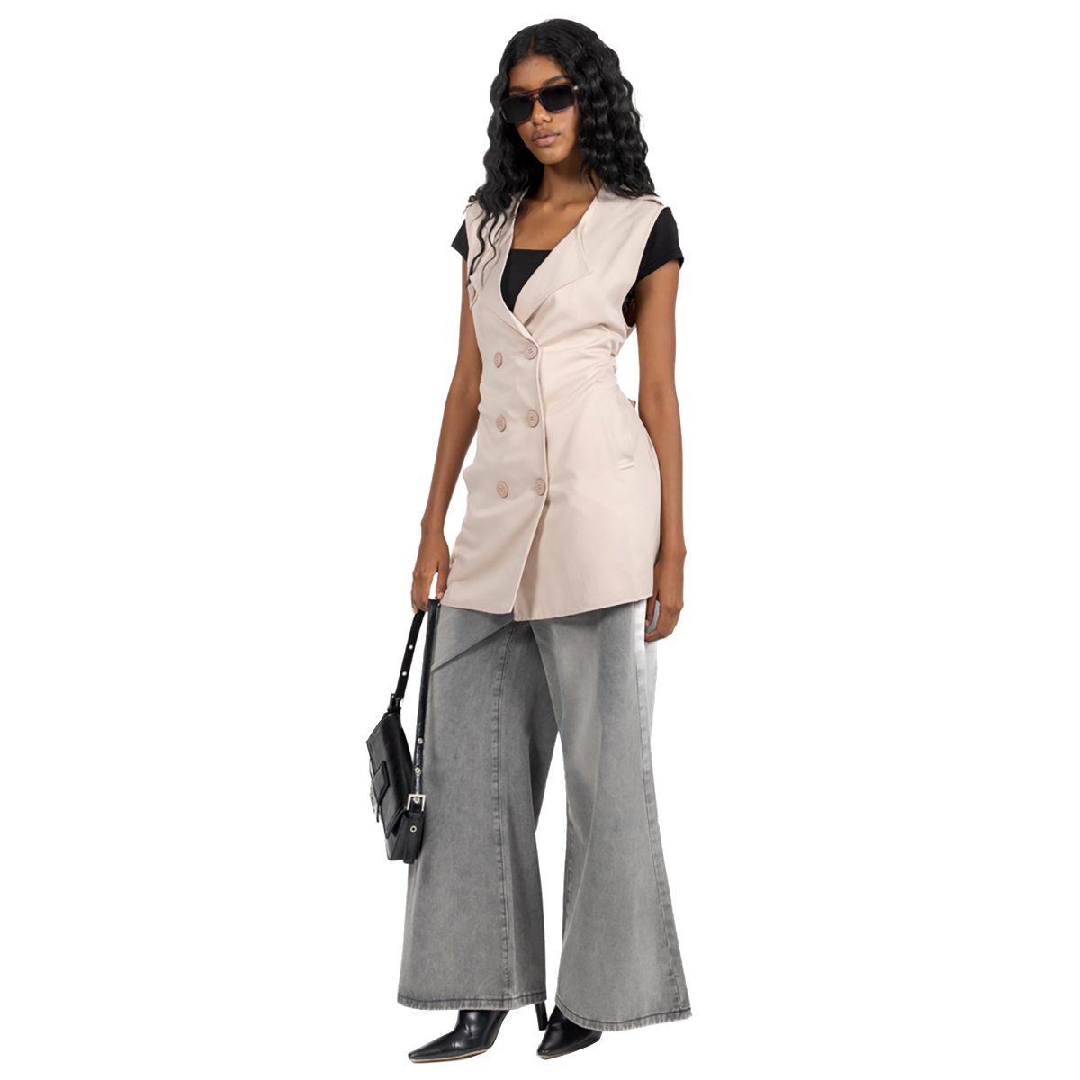 Chaleco Gabardina Cinta Forever 21 para Mujer Junior image number null