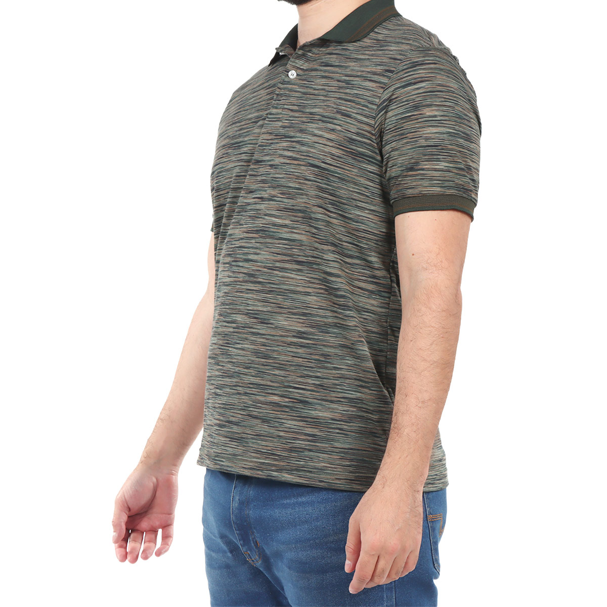 Playera Polo Slim Fit Patron Combinado Carlo Corinto Hombre image number null