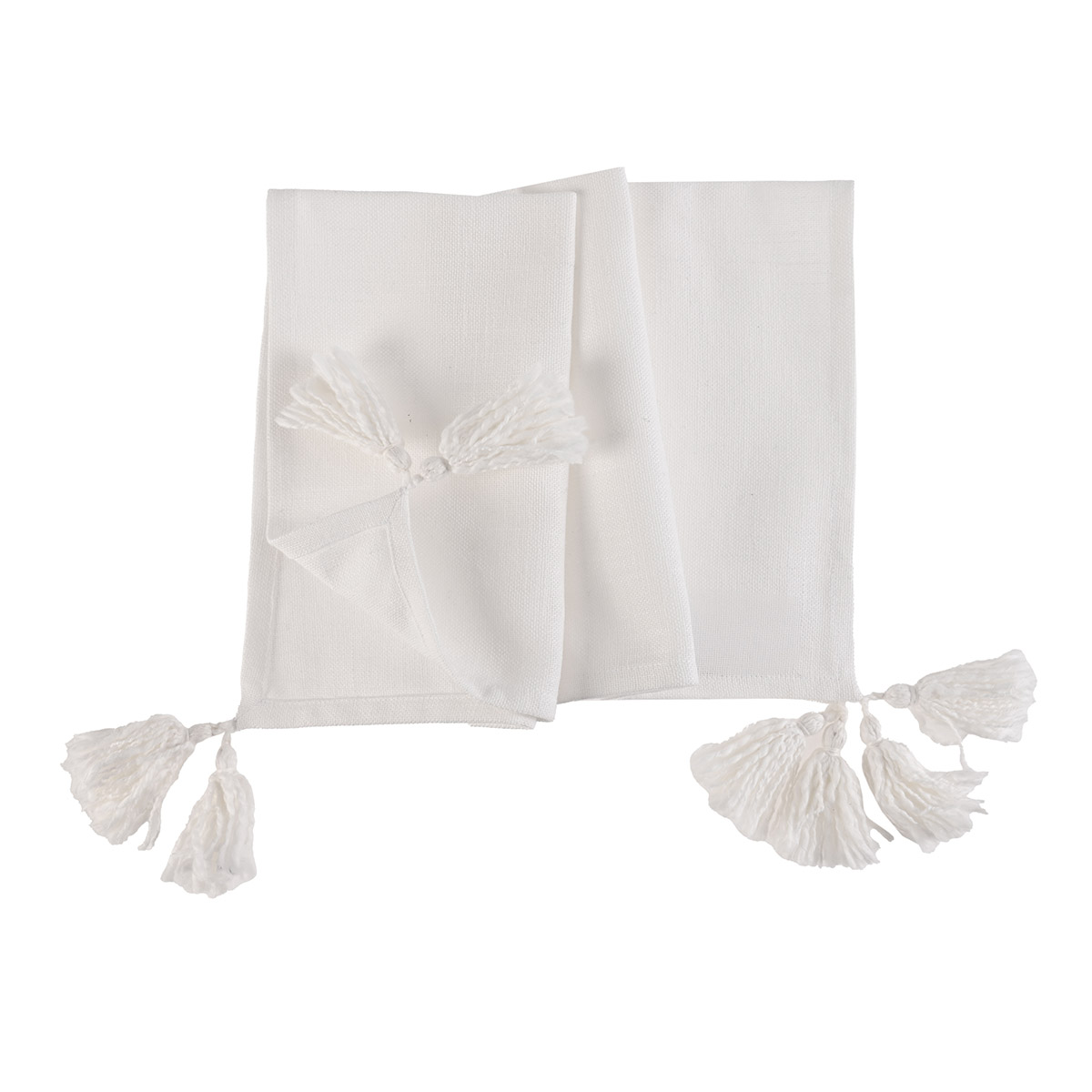 Servilleta Vintage Home Ivory Flecos Pompom image number null
