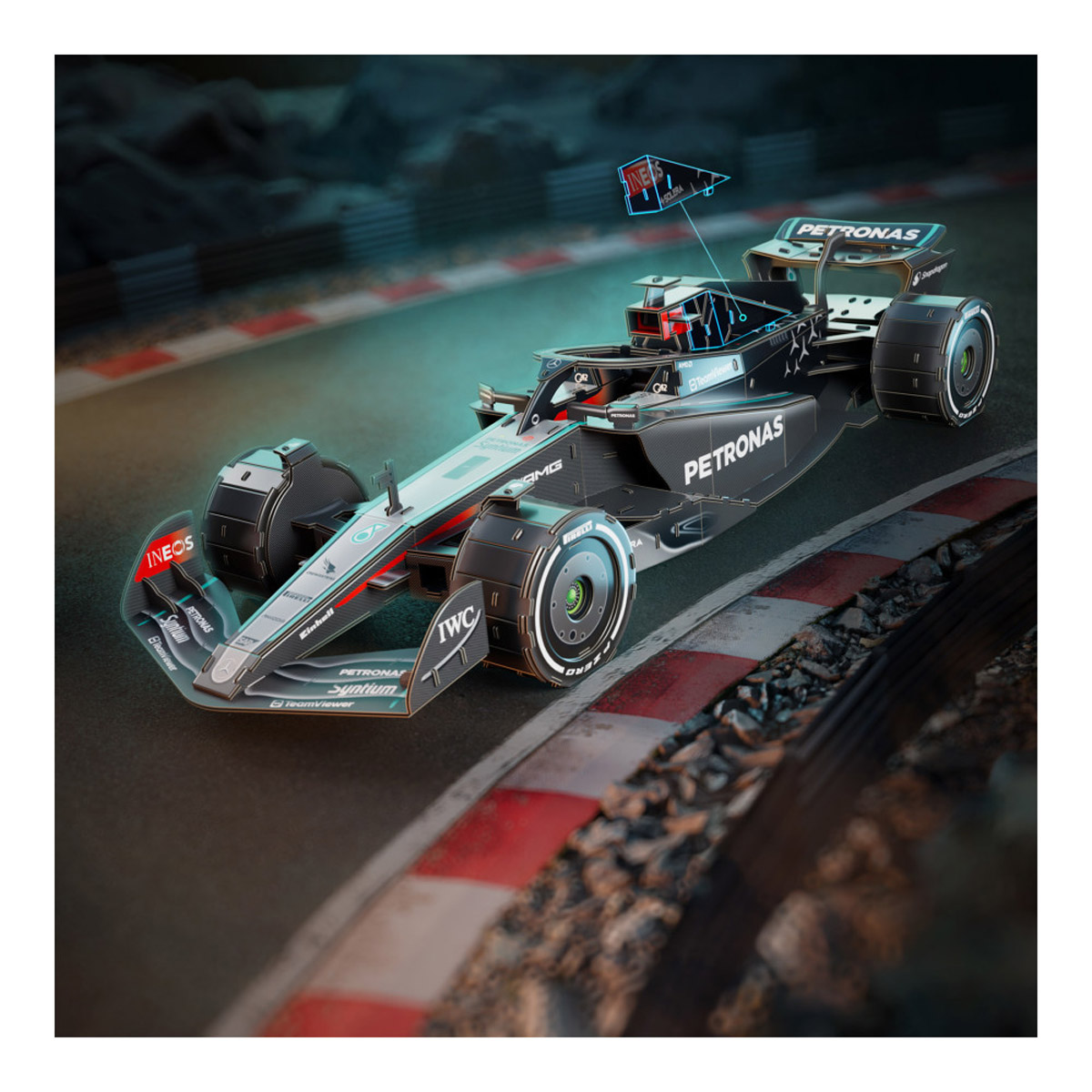 Rompecabezas 4D Coche de Carreras Mercedes image number null