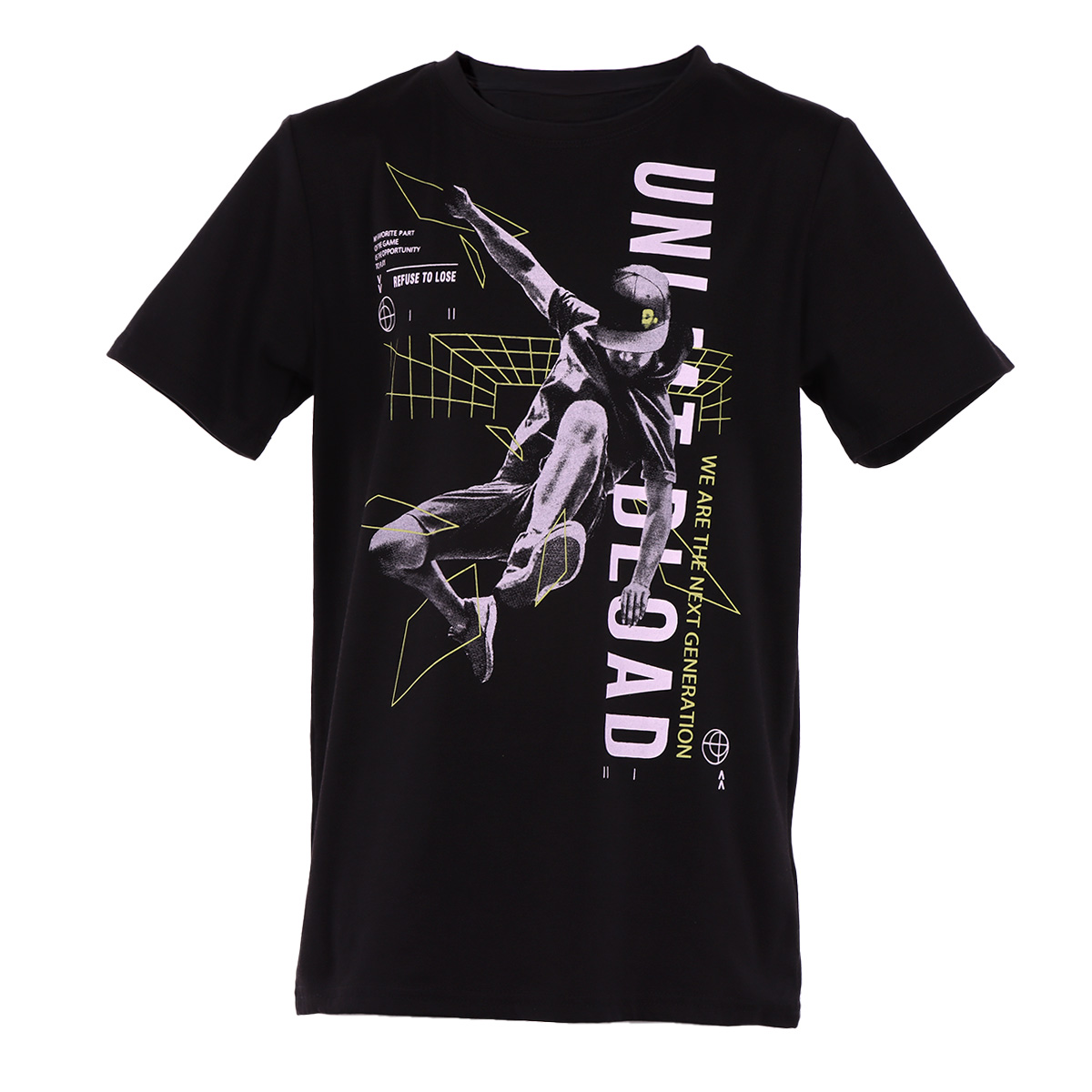 Playera Negra Studio Si Manga Corta para Ni&ntilde;o image number null
