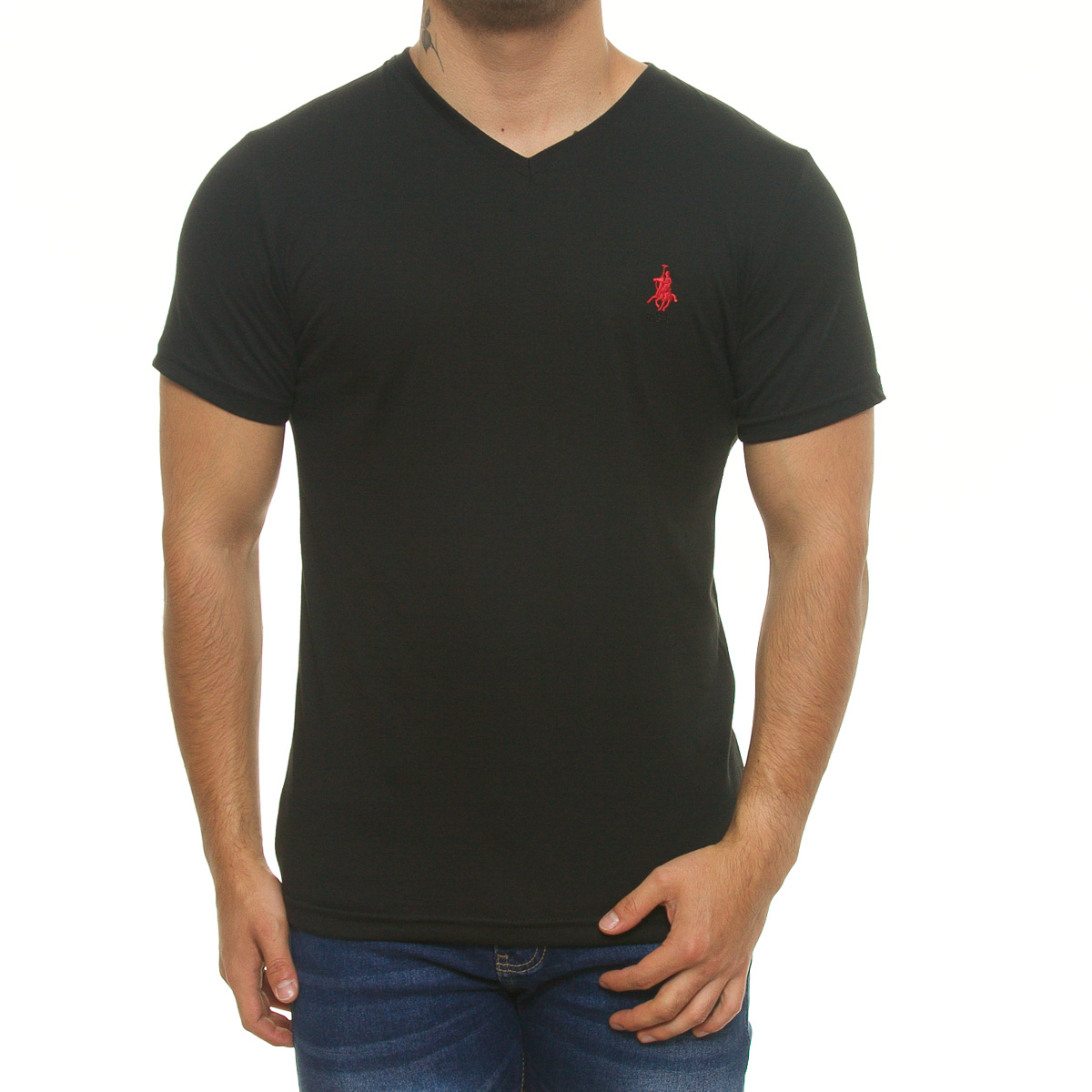 Playera cuello V manga corta para hombre POLO CLUB image number null