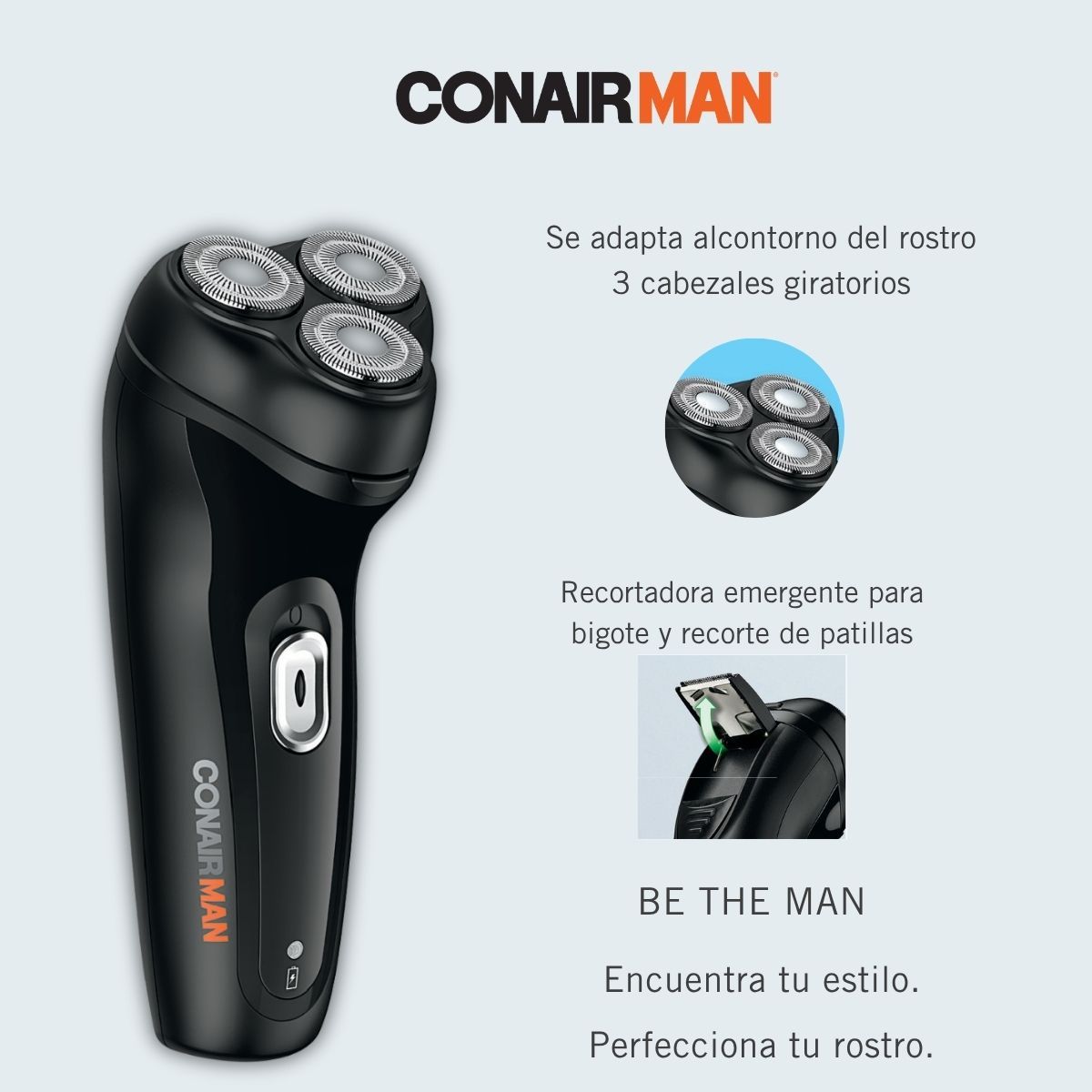 Rasuradora de 3 Cabezas Giratoria Conair image number null
