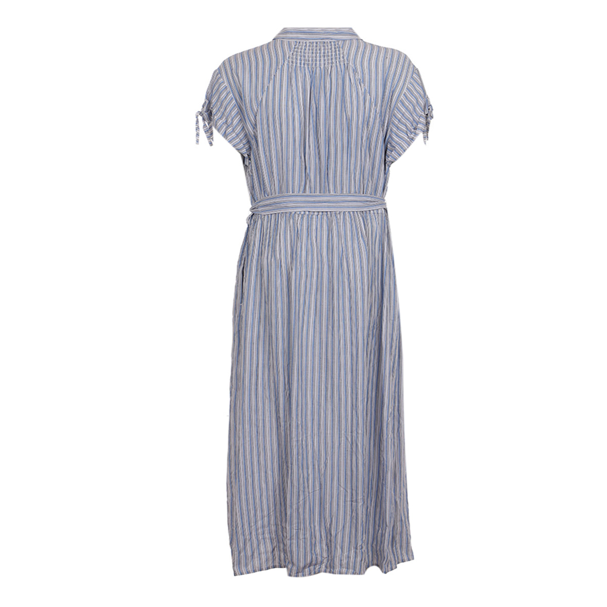 Vestido Largo Rayas Manga Corta Life Styler Para Mujer Curvy image number null