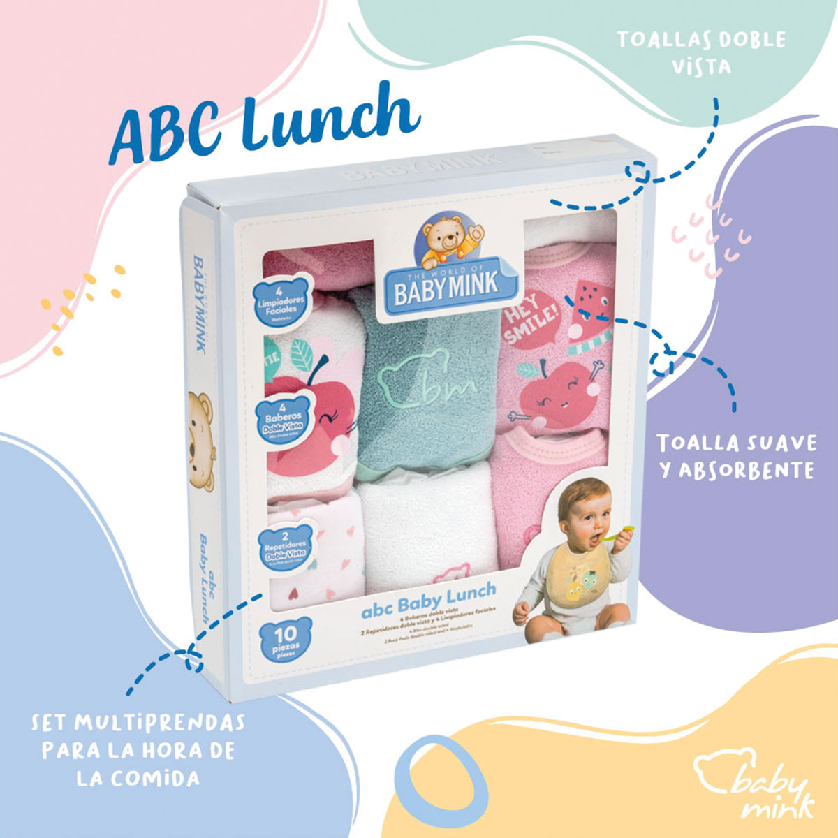 Set ABC Baby Lunch Baby Mink image number null