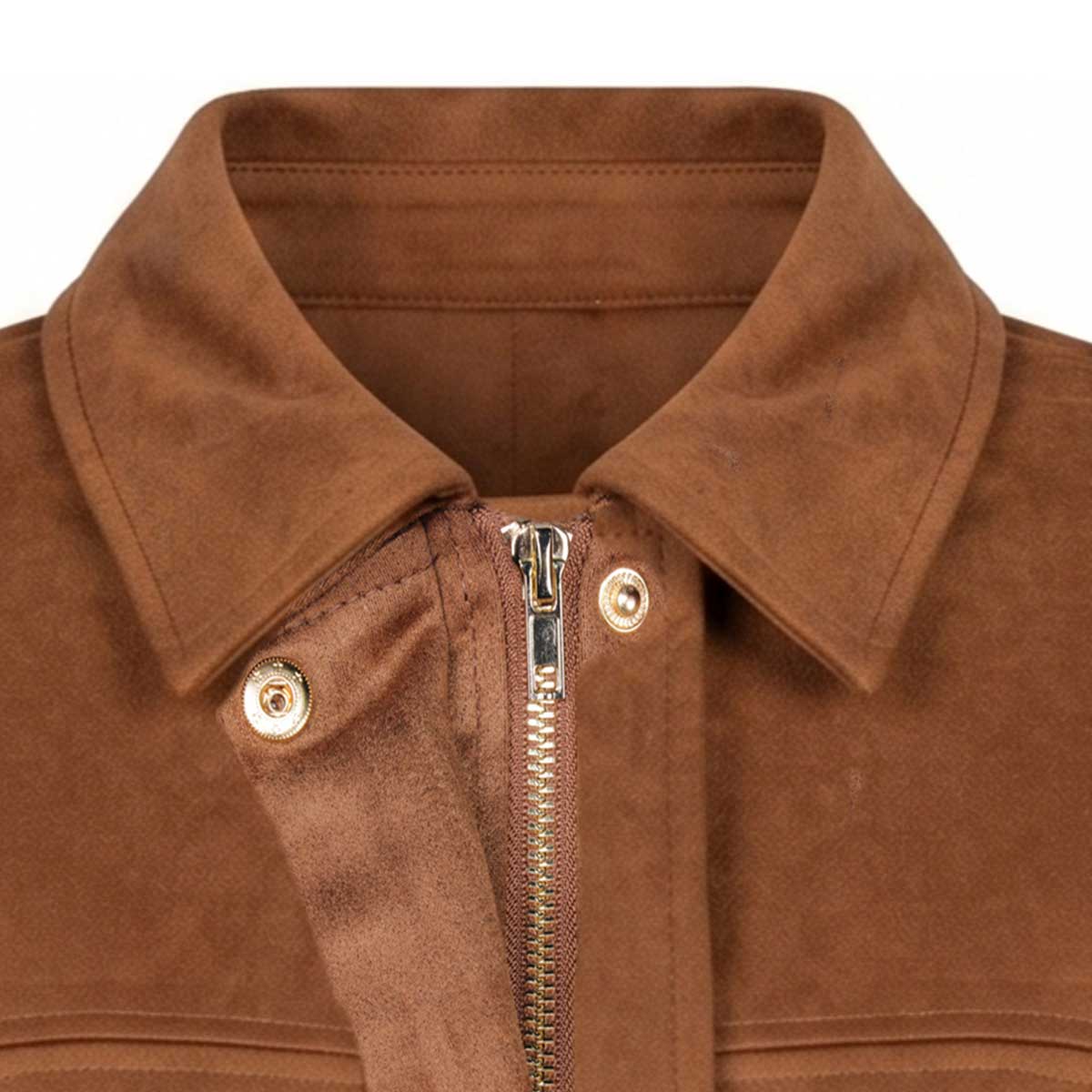 Chamarra De Suede Con Bolsillos Philosophy Para Mujer Junior image number null