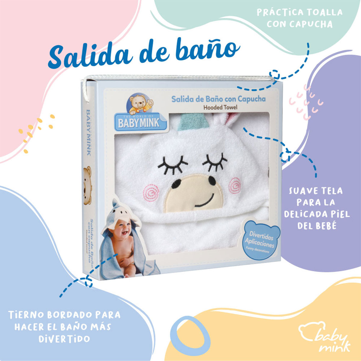 Salida de Ba&ntilde;o Unicornio Baby Mink image number null