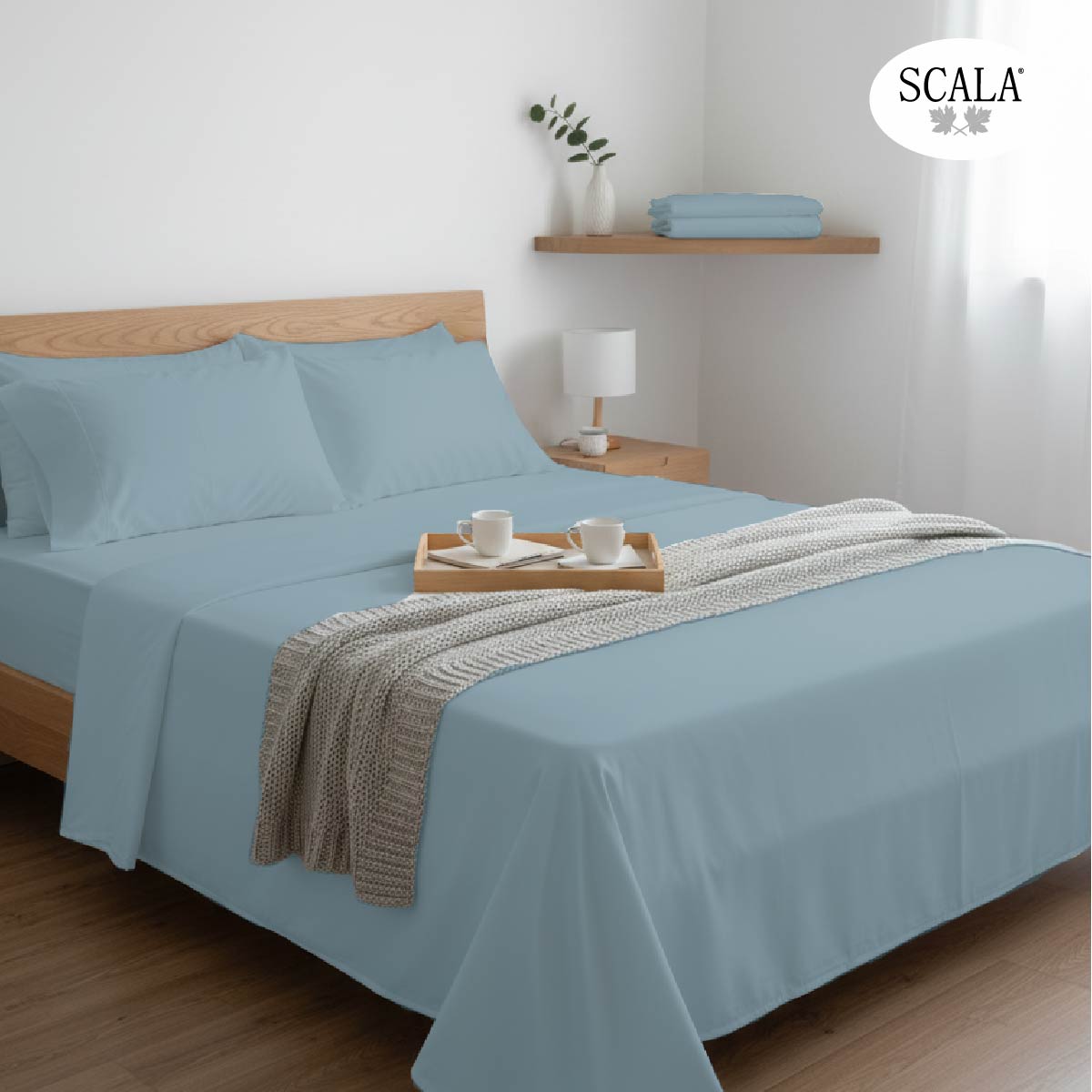 Sabanas King Azul Claro Scala image number null