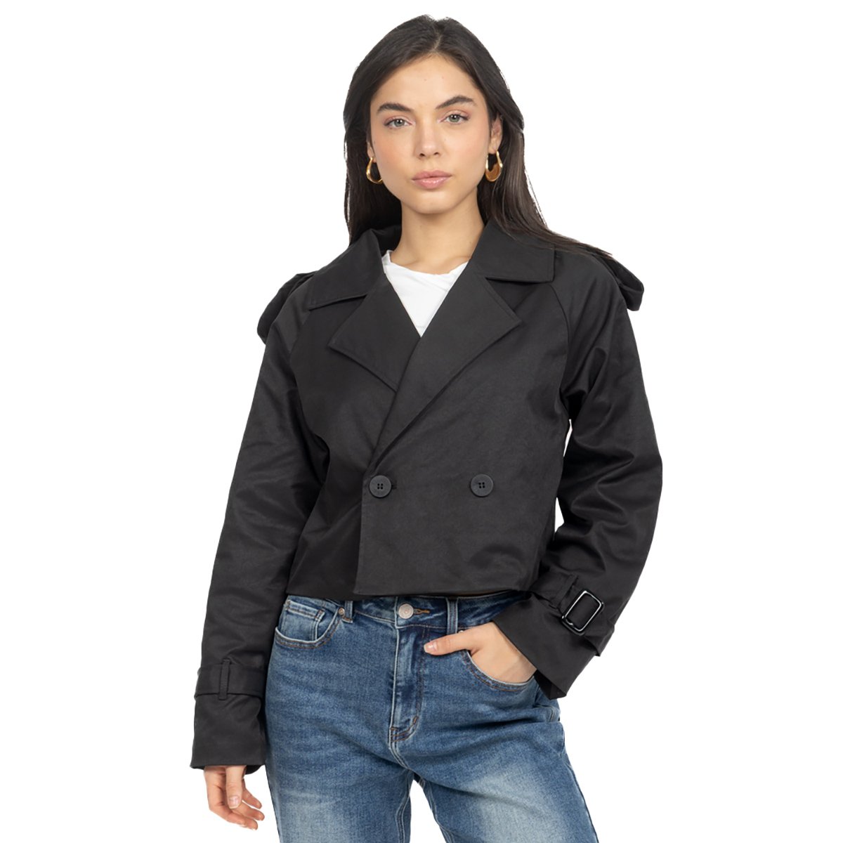 Gabardina Corta Forever 21 para Mujer Junior image number null