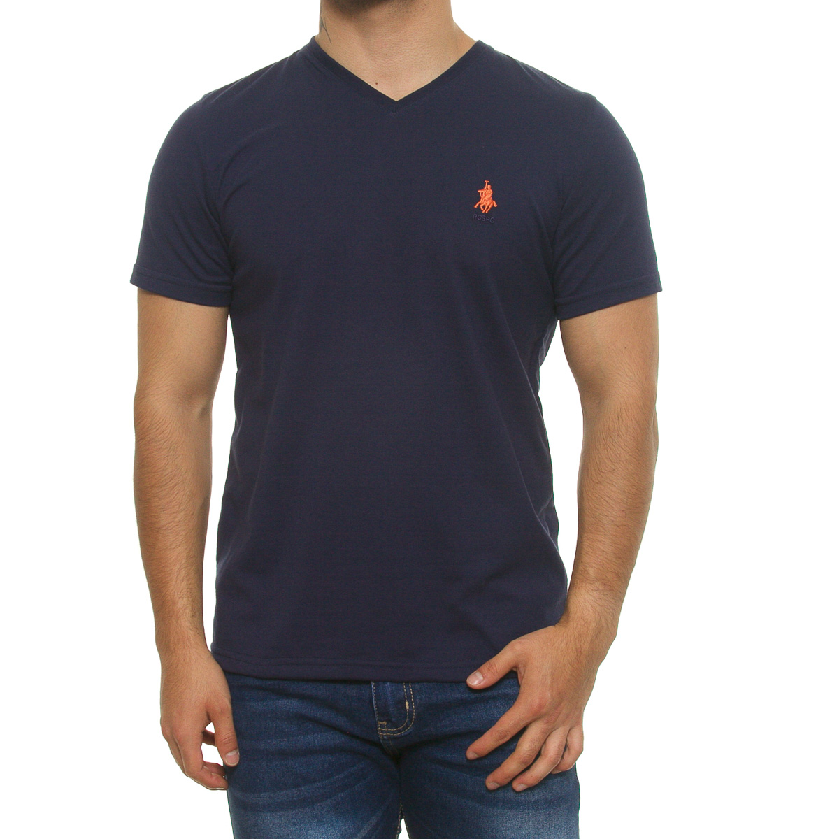 Playera cuello V manga corta para hombre POLO CLUB image number null