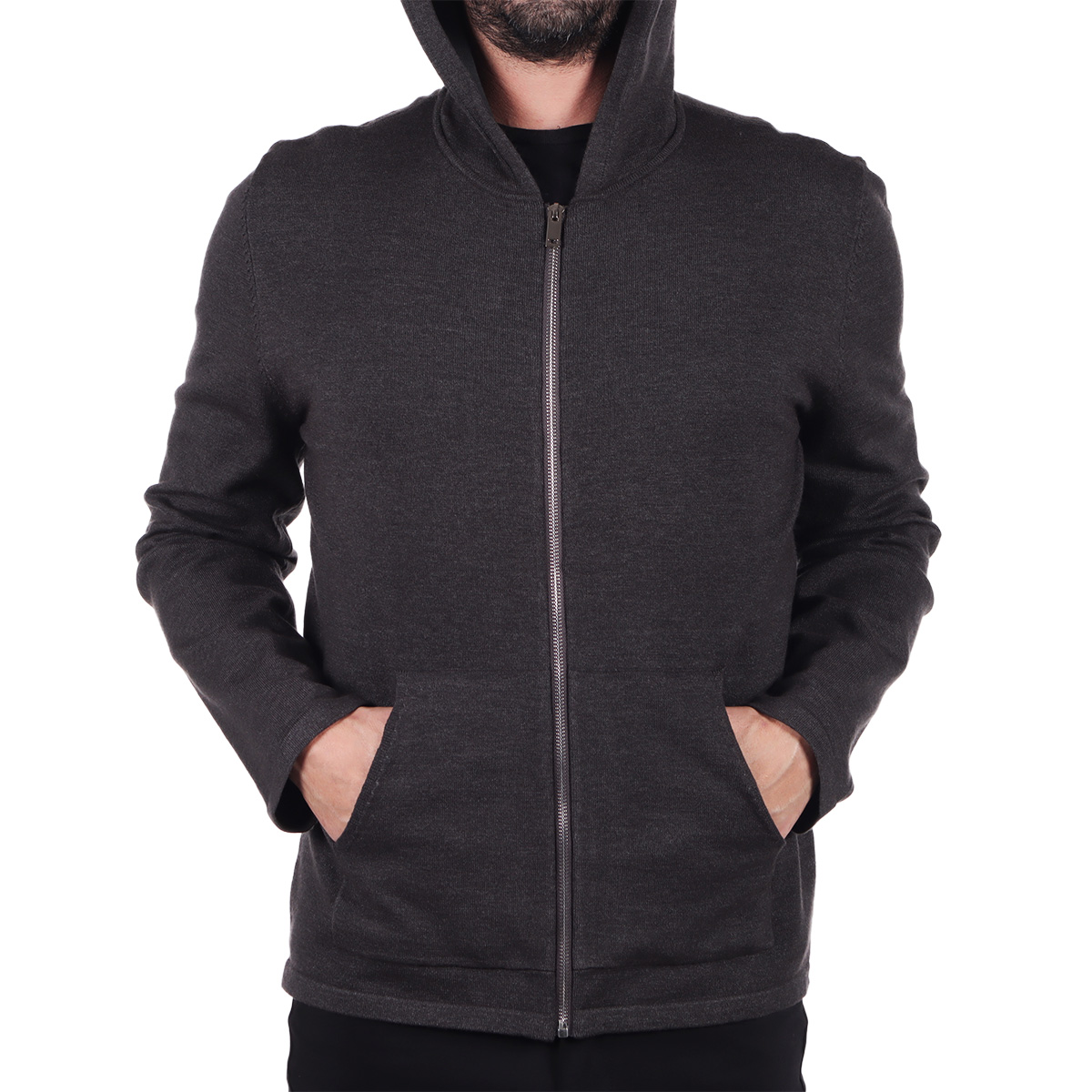Sudadera Abierta con Capucha Bruno Magnani para Hombre image number null