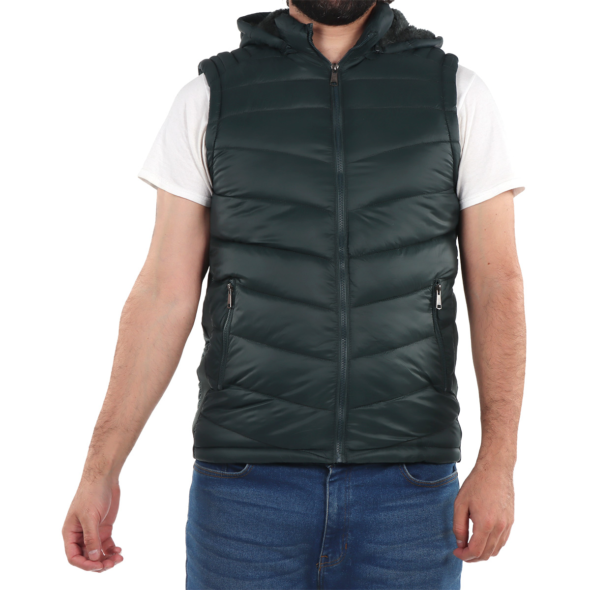 Chaleco Capitonado con Gorro Tim Men para Hombre image number null