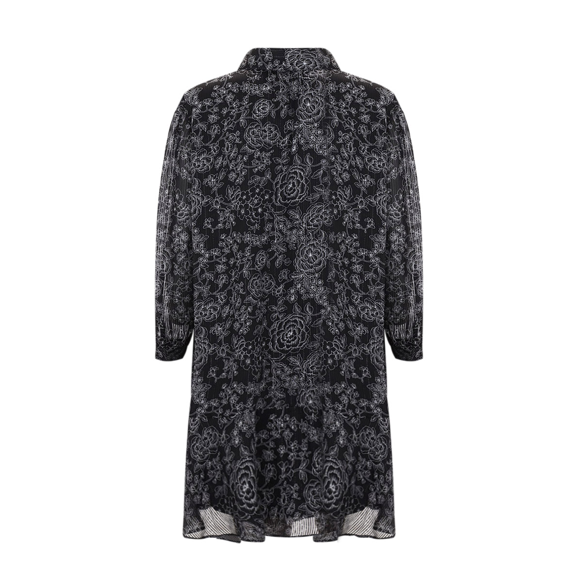 Vestido Corto Estampado Manga Life Styler Para Mujer Cuvy image number null