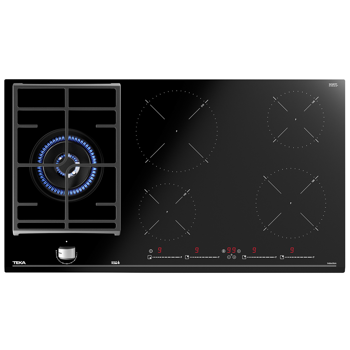 Parrilla H&iacute;brida De Gas + Inducci&oacute;n Teka JZC 95314 ABB BK HYBRID image number null