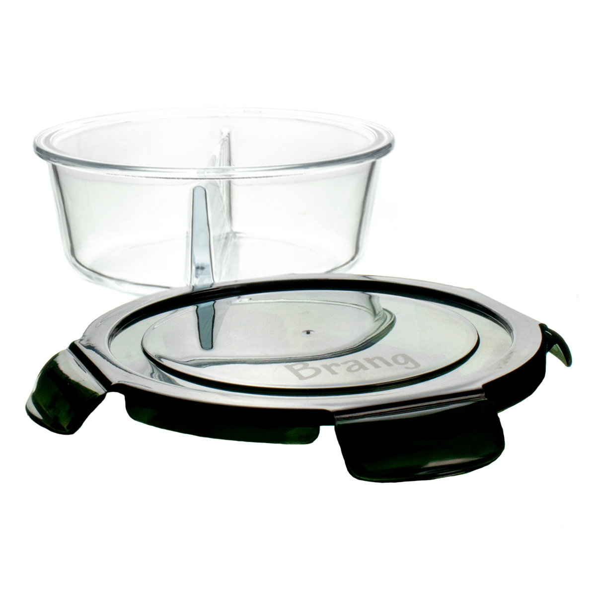 Recipiente Herm&eacute;tico Vidrio Redondo 950ml con Separador Brang image number null