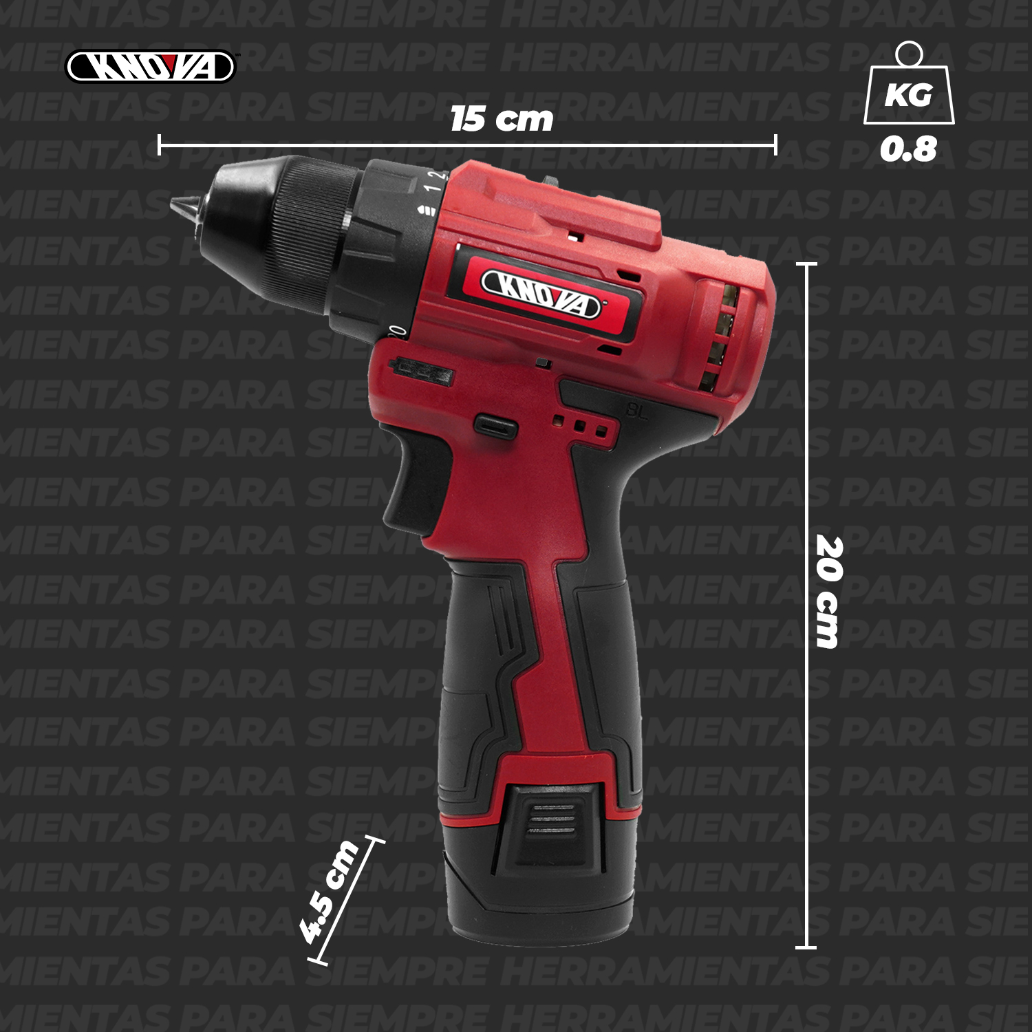 TALADRO INALAMBRICO 3/8" 12V KN ID-12 image number null