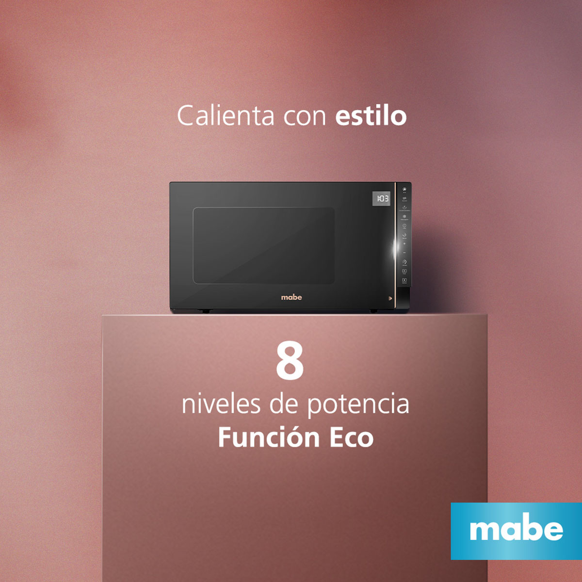 Microondas Mabe 1.1 Hmm11rpo Rose Gold Acabado Espejo image number null