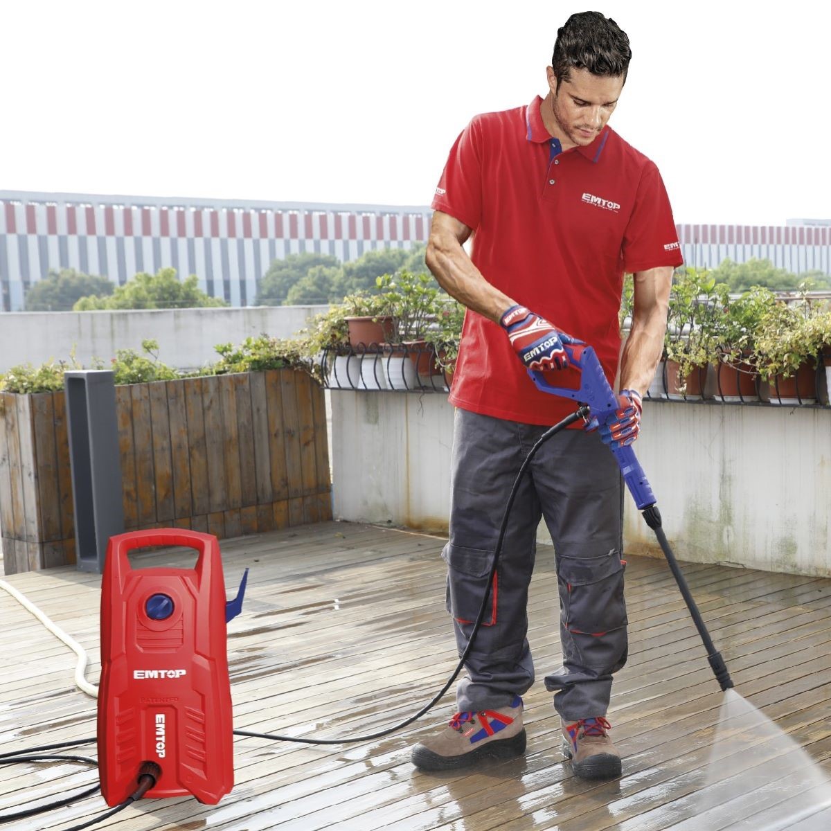 Hidrolavadora inal&aacute;mbrica Brushless de 1900 PSI EMTOP image number null