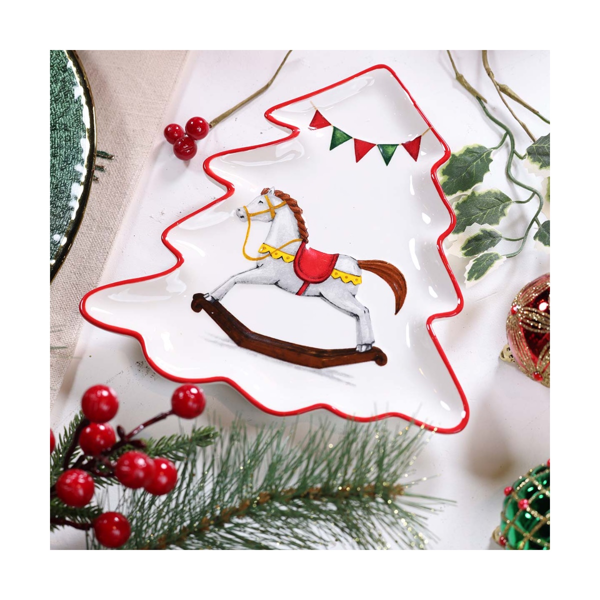 Bandeja Decorativa Arbol Dolomita Xmas image number null