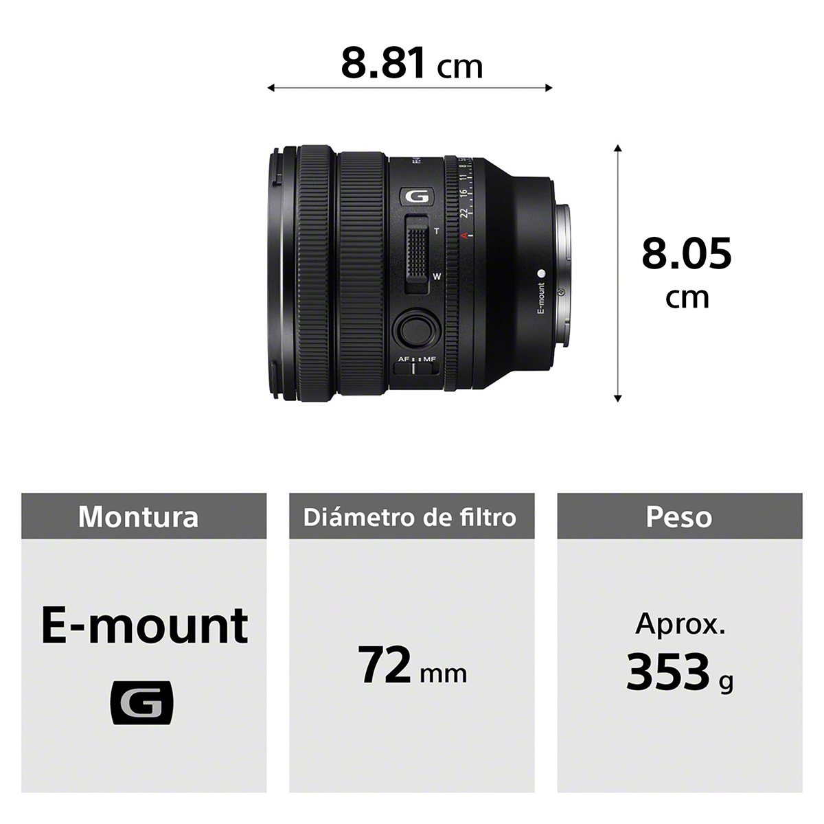 Lente Sony SELP1635G image number null