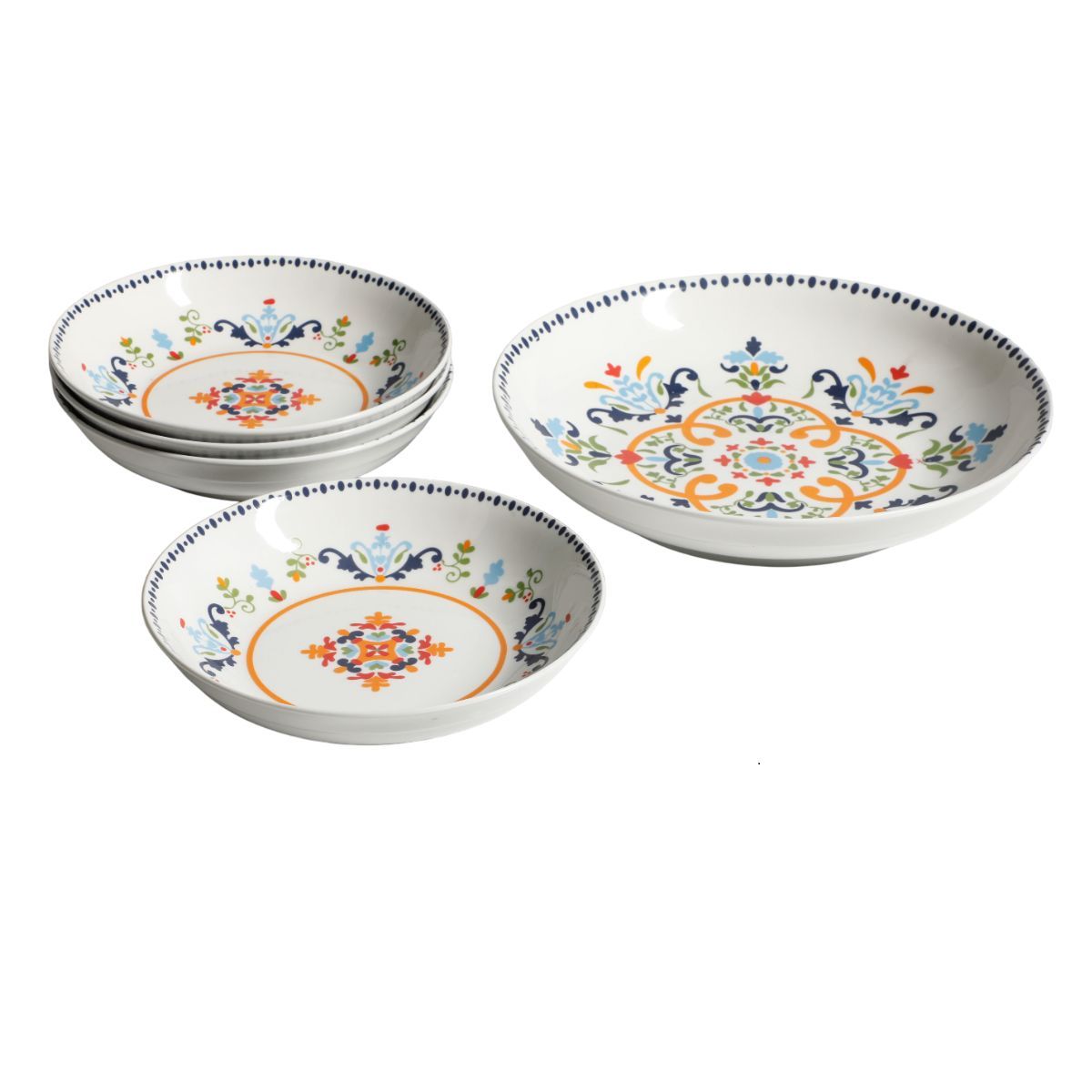 Set 5Pz Tazones Flor Ceramica Gibson Home image number null