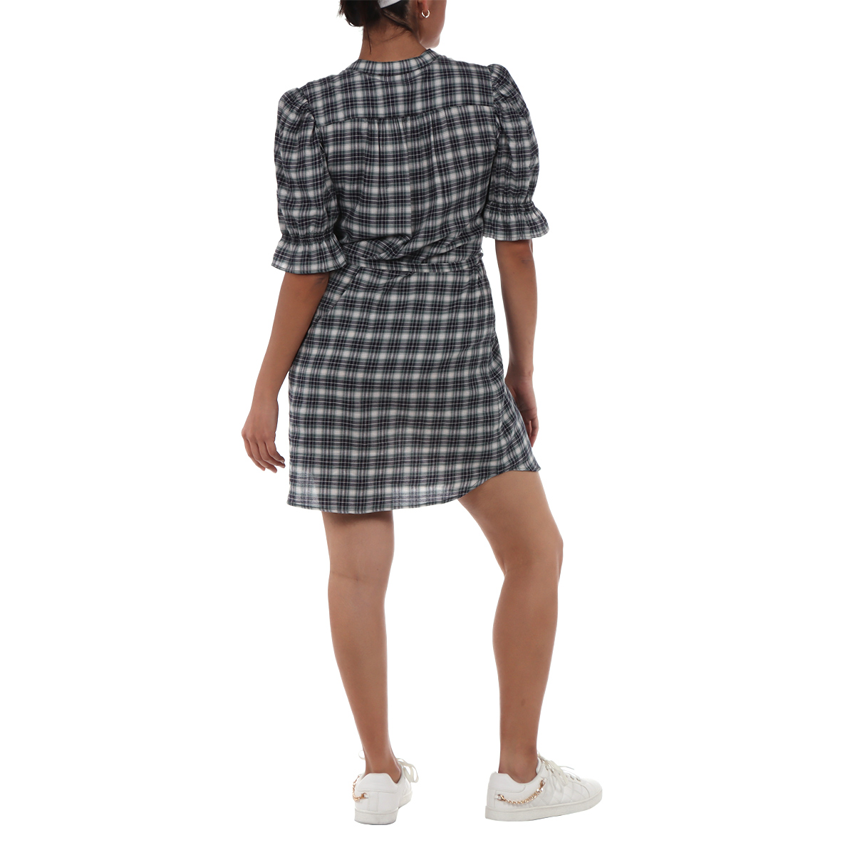 Vestido Camisero a Cuadros con Cintur&oacute;n Arqueology para Mujer image number null
