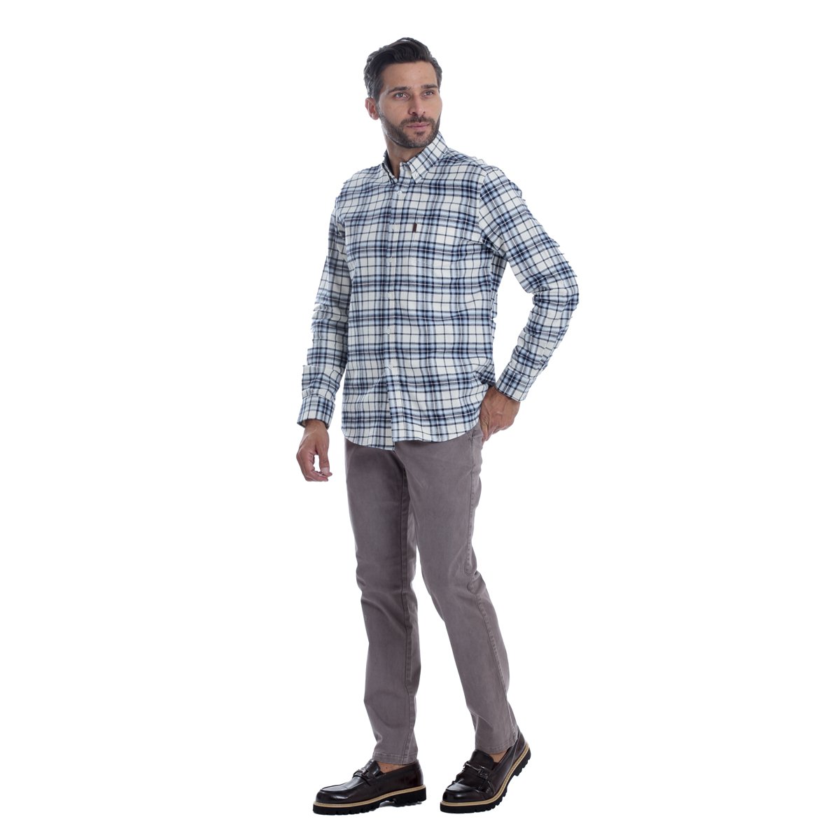 Camisa Regular Chaps Manga Larga para Hombre image number null
