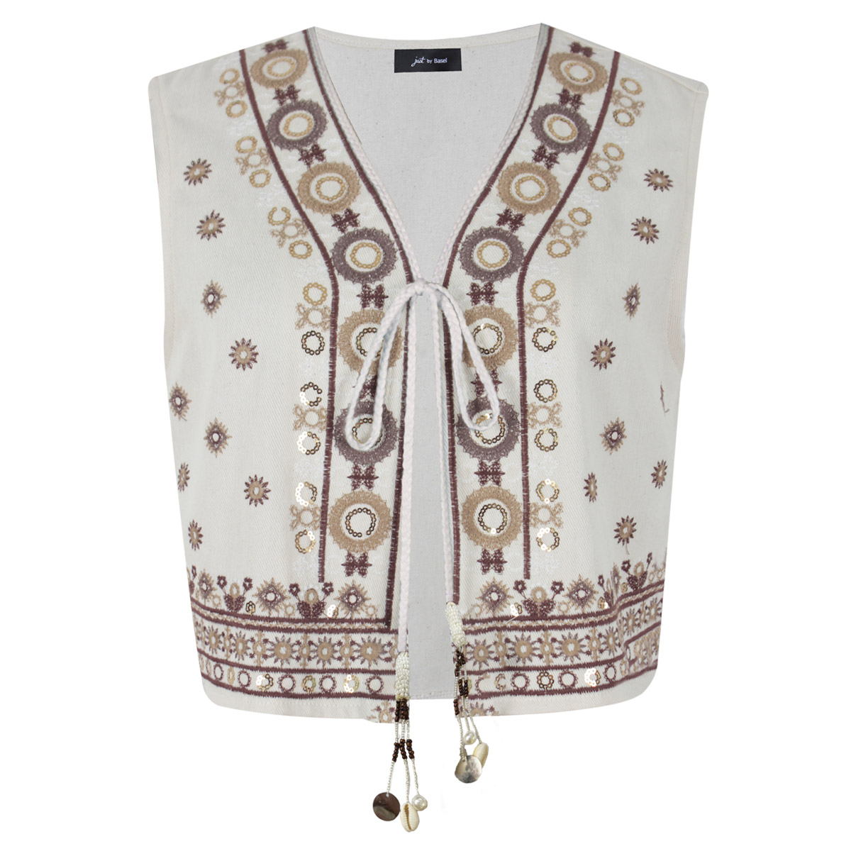 Chaleco con Bordados para Mujer Petite Just By Basel image number null