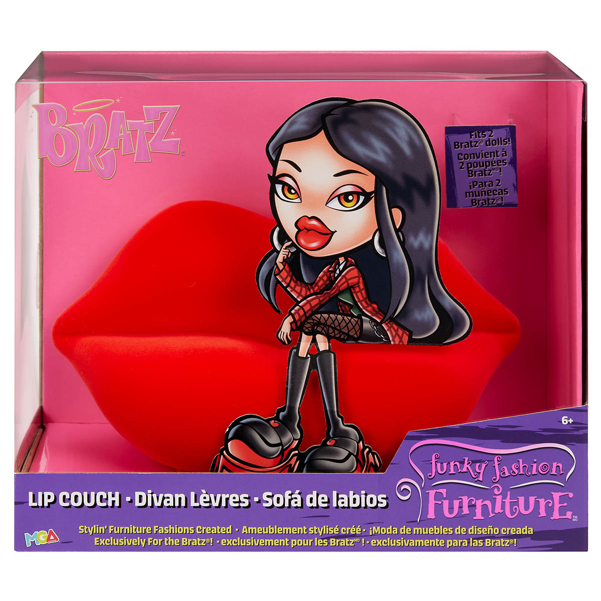 Ic&oacute;nico Sof&aacute; en Forma de Labios Bratz image number null
