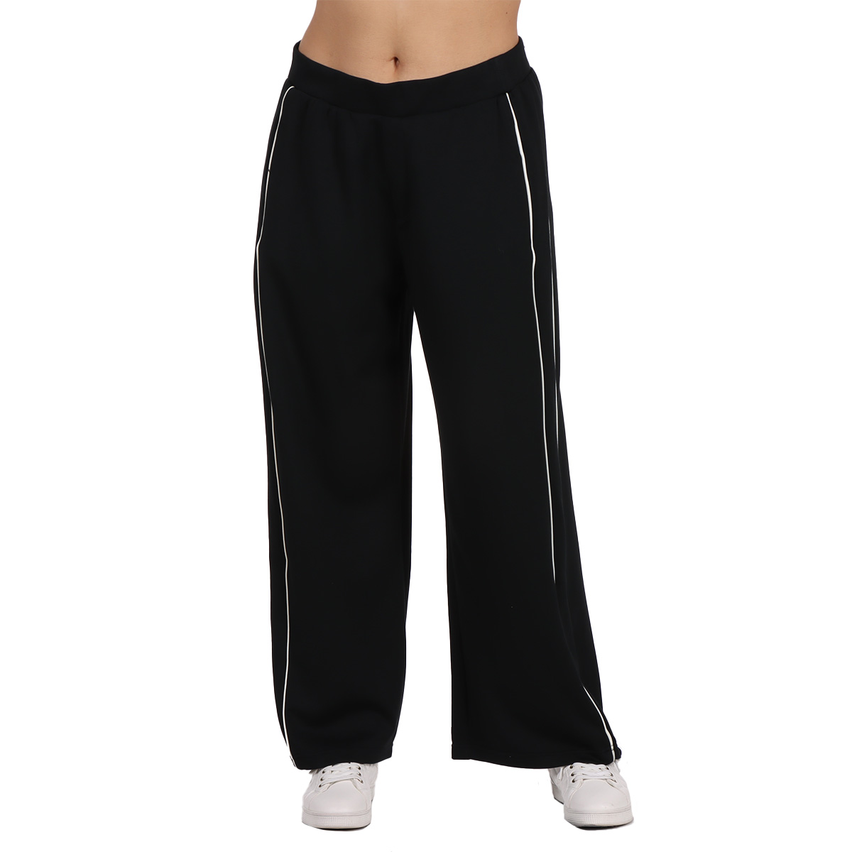 Pants Corte Relajado L&iacute;neas Laterales Jeanious para Mujer image number null