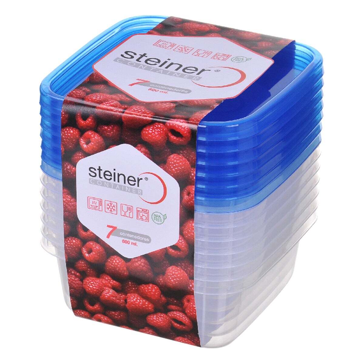 Contenedores De Pl&aacute;stico 600 Ml Steiner image number null