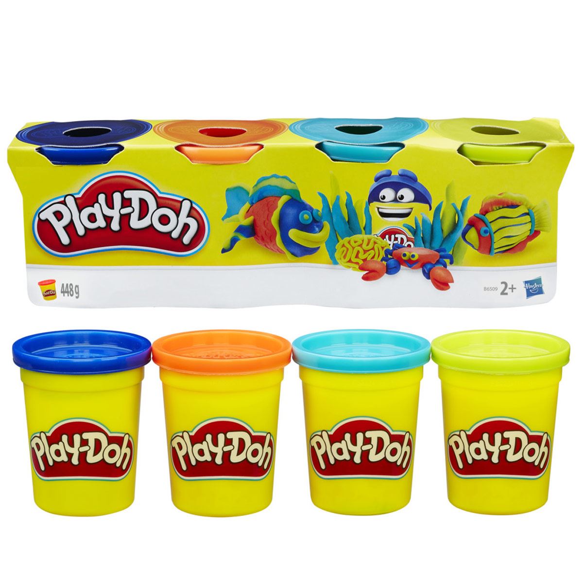 Play-Doh - Masa para moldear - Set de 4 latas de 112 gramos (colores variados) image number null
