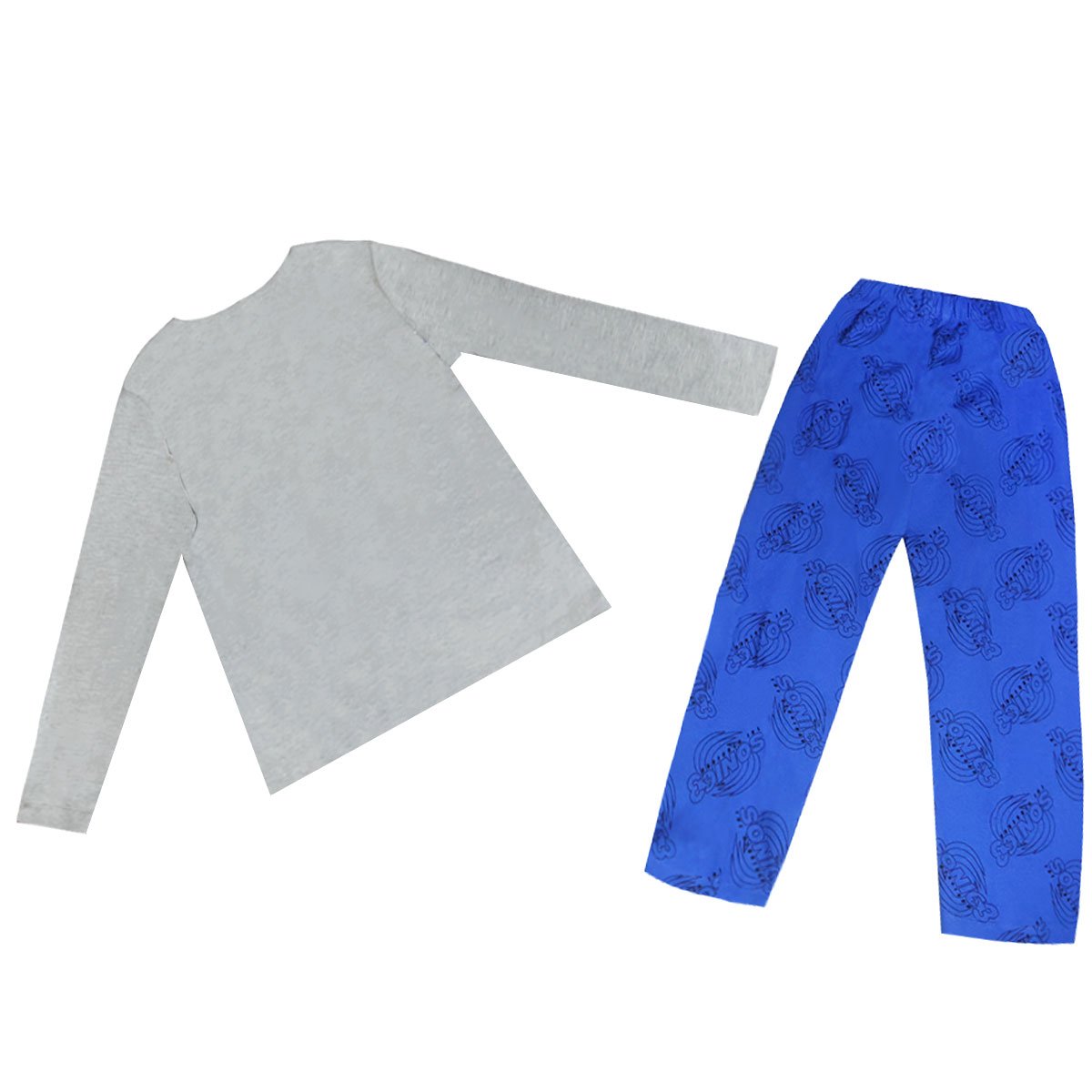 Pijama de Player Manga Larga y Pantal&oacute;n Azul con Dise&ntilde;o Sonic para Ni&ntilde;o image number null
