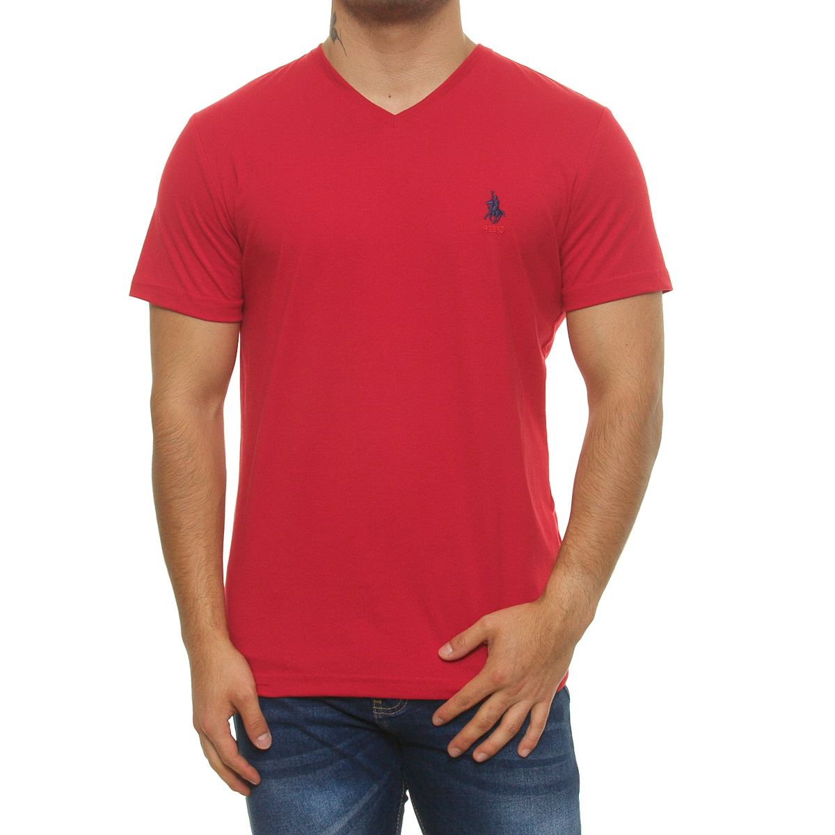 Playera cuello V manga corta para hombre POLO CLUB image number null