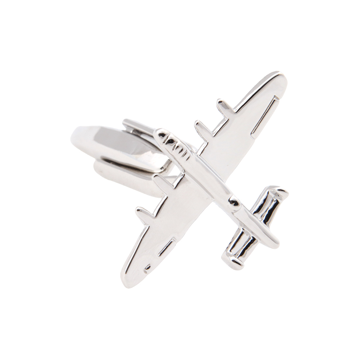 Mancuernillas Avi&oacute;n Plateado Metal Carlo Corinto para Hombre image number null