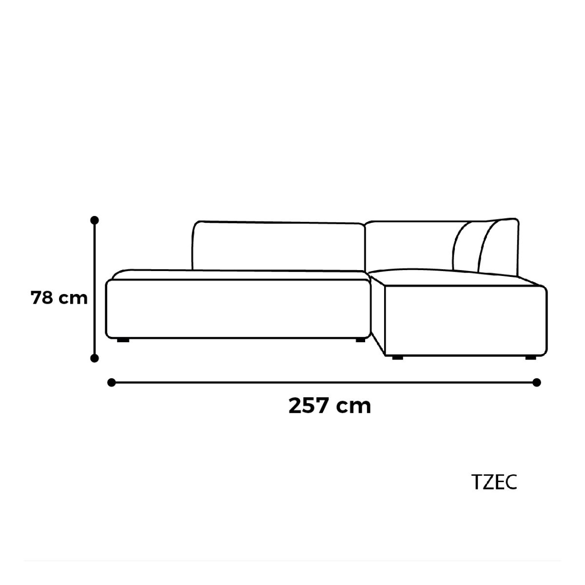 Sala Modular Tzec 2 Derecha Girona Zinc GAUDELE image number null