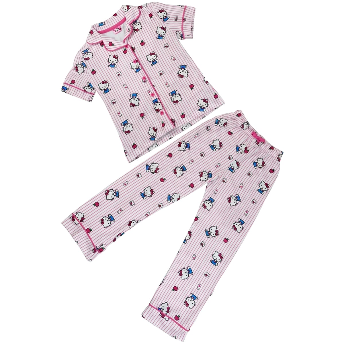 Pijama de Playera Manga Corta con Pantal&oacute;n Dise&ntilde;o Hello Kitty para Ni&ntilde;a image number null
