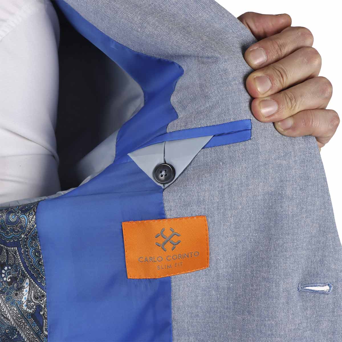 Saco Modern Fit Cuello con Solapa Carlo Corinto Hombre image number null
