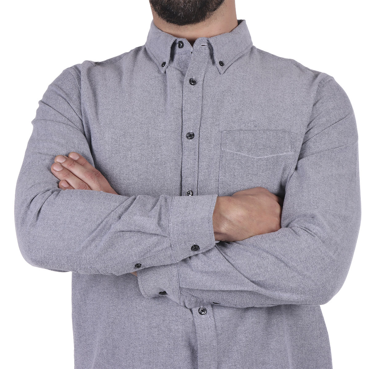 Camisa Oxford Manga Larga Dise&ntilde;o Liso Jeanius para Hombre image number null