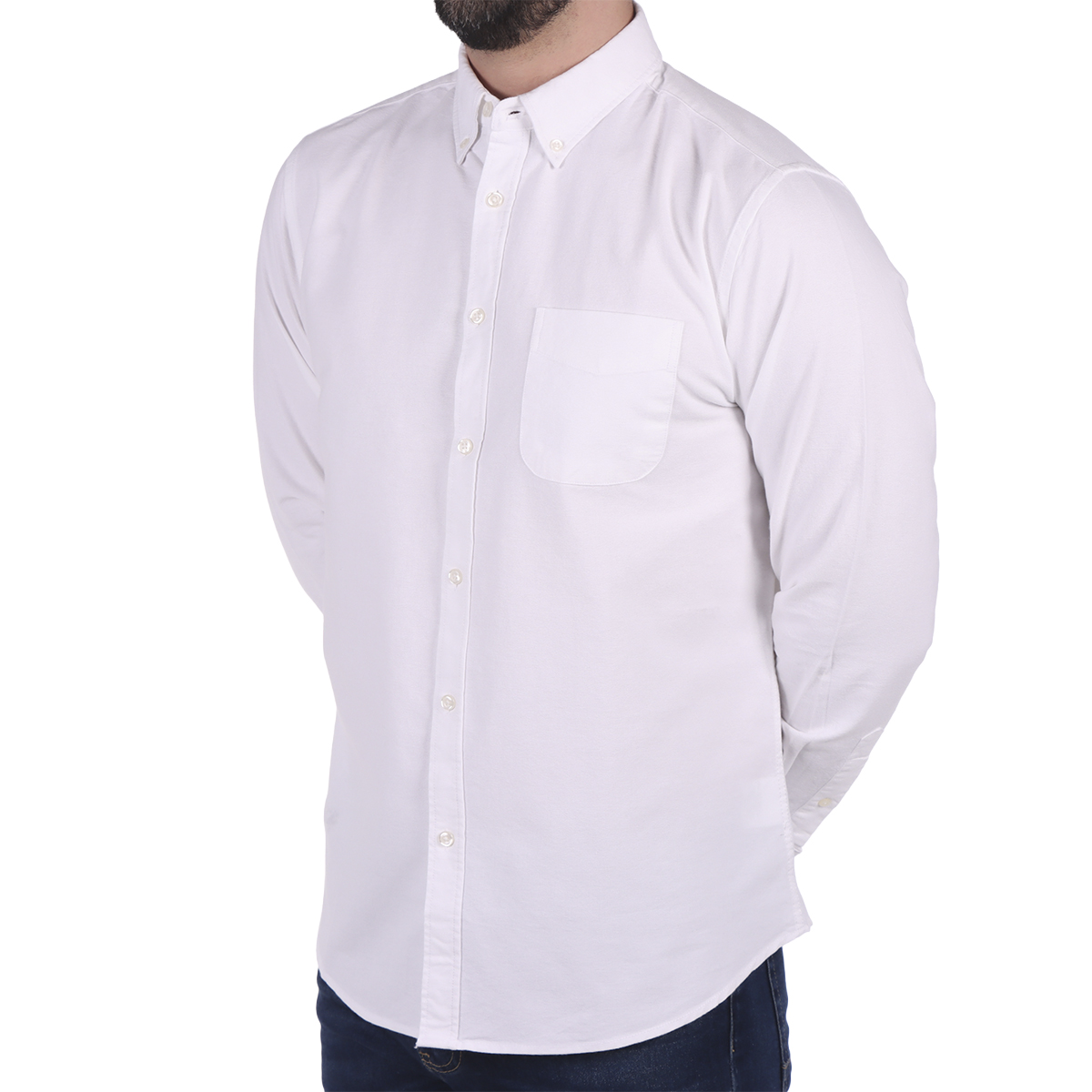Camisa Oxford Manga Larga Dise&ntilde;o Liso Jeanius para Hombre image number null