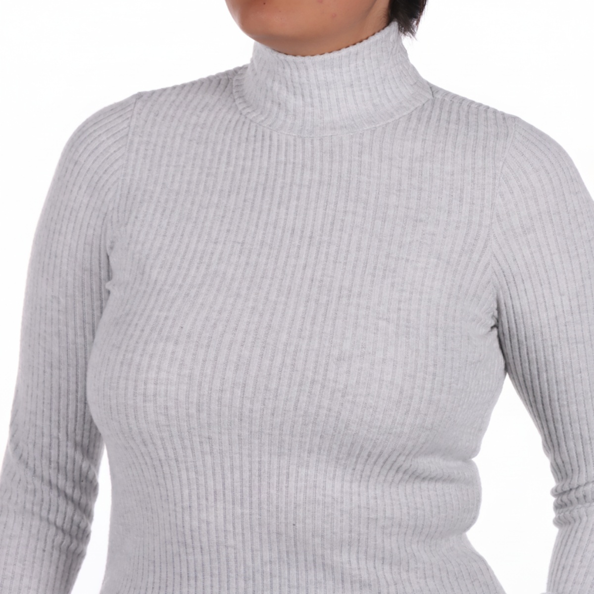 Su&eacute;ter Cuello Alto Acanalado Mujer DOMA NY Collection image number null