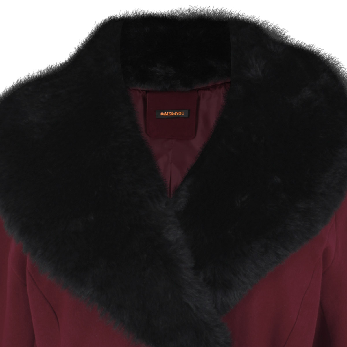 Abrigo con peluche en cuello y pu&ntilde;os para Mujer Junior #4ME&4YOU image number null