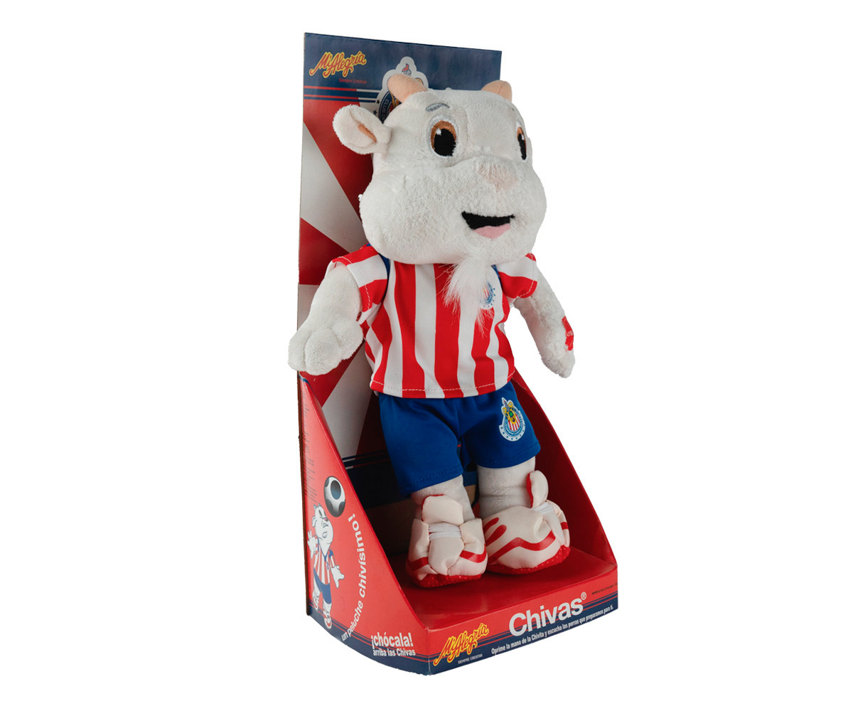 Peluche Grande Mascota de Futbol Chiva con Sonido Mi Alegr&iacute;a image number null