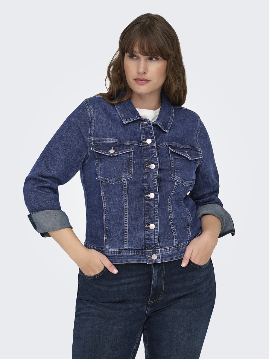 Chamarra Ligeras Denim Only Carmakoma Para Mujer Curvy image number null