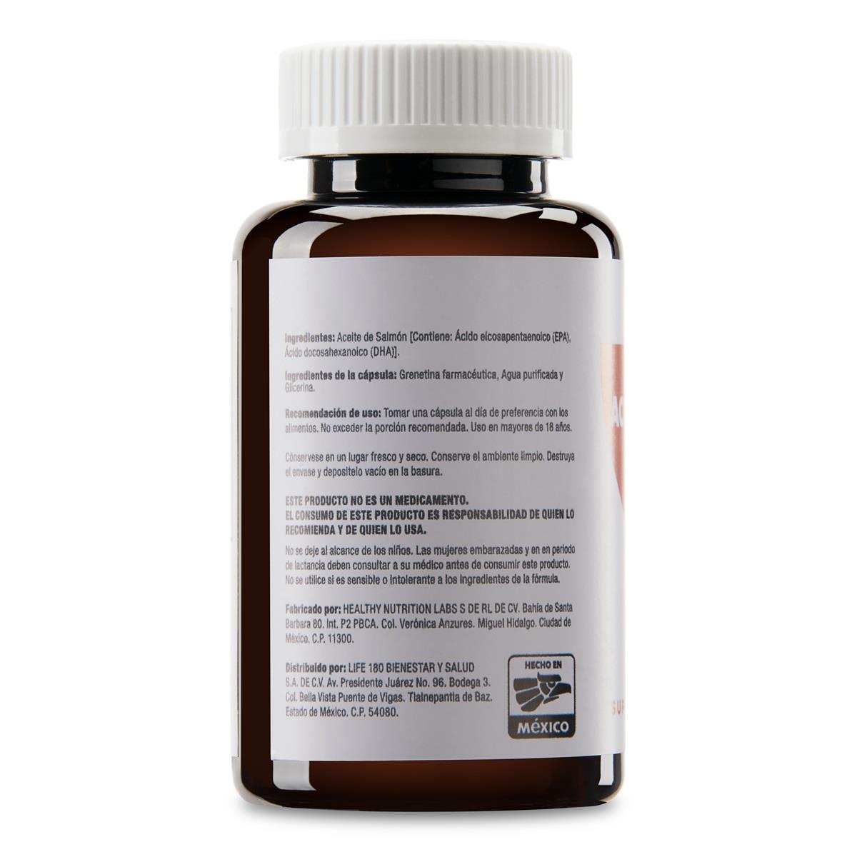 Omega 3, Aceite de Salm&oacute;n 60 softgels. Life180 image number null