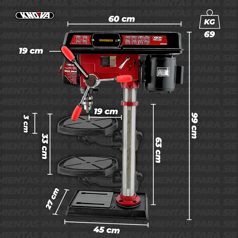 Taladro de Columna de Banco 15" KN DPT-3800 Knova image number null