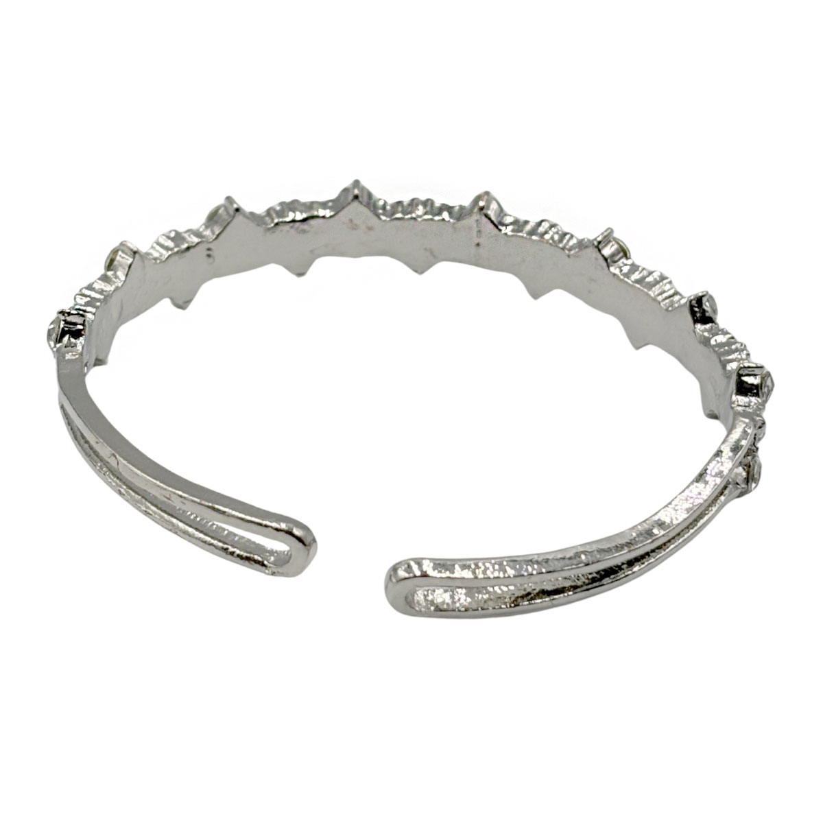 Pulsera Abierto Cristales Plata Aktuales image number null