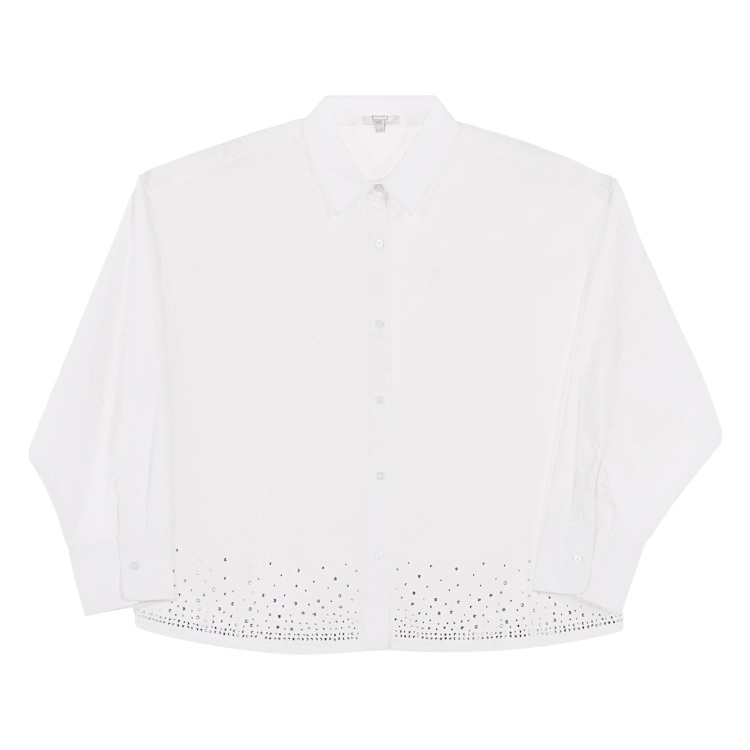 Blusa Manga Larga con Pedrer&iacute;a Ruedo LIFE STYLER para Mujer Curvy image number null