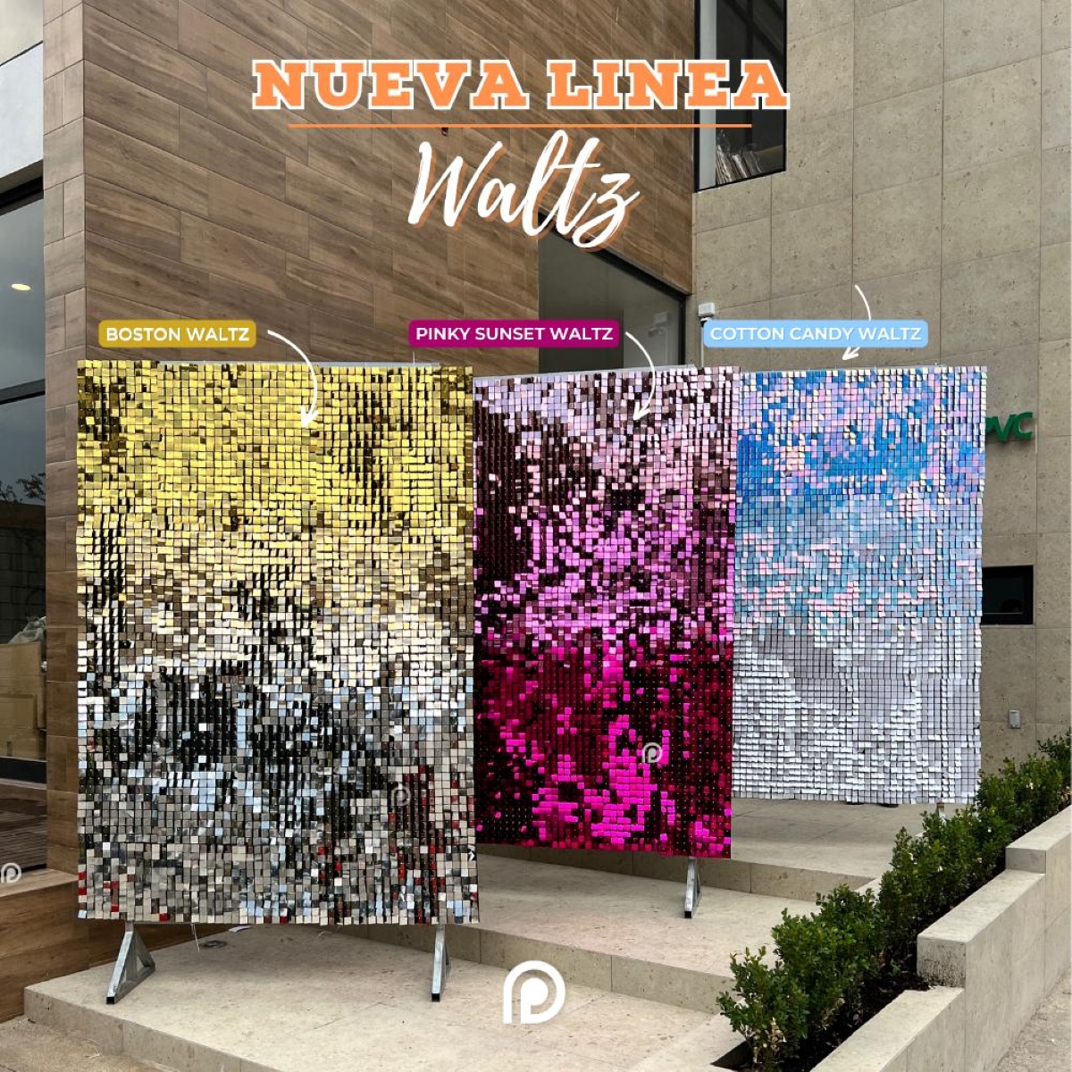 Panel 4D Waltz Azul Degradado 30x30cm Deco PVC image number null